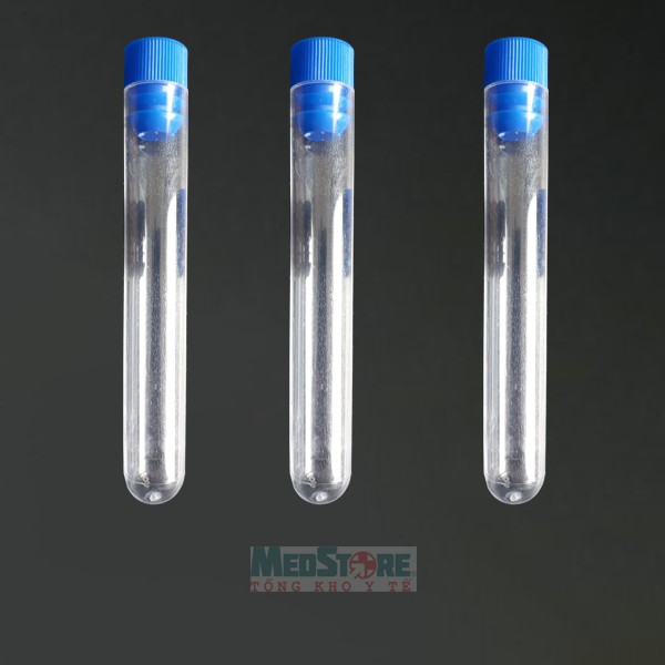 Túi 100 ống nghiệm nhựa trắng không nắp các size