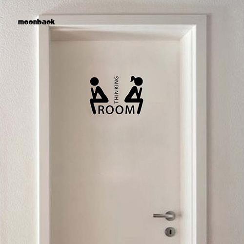 Miếng Dán Trang Trí Cửa Nhà Vệ Sinh Họa Tiết Unisex Độc Đáo DIY