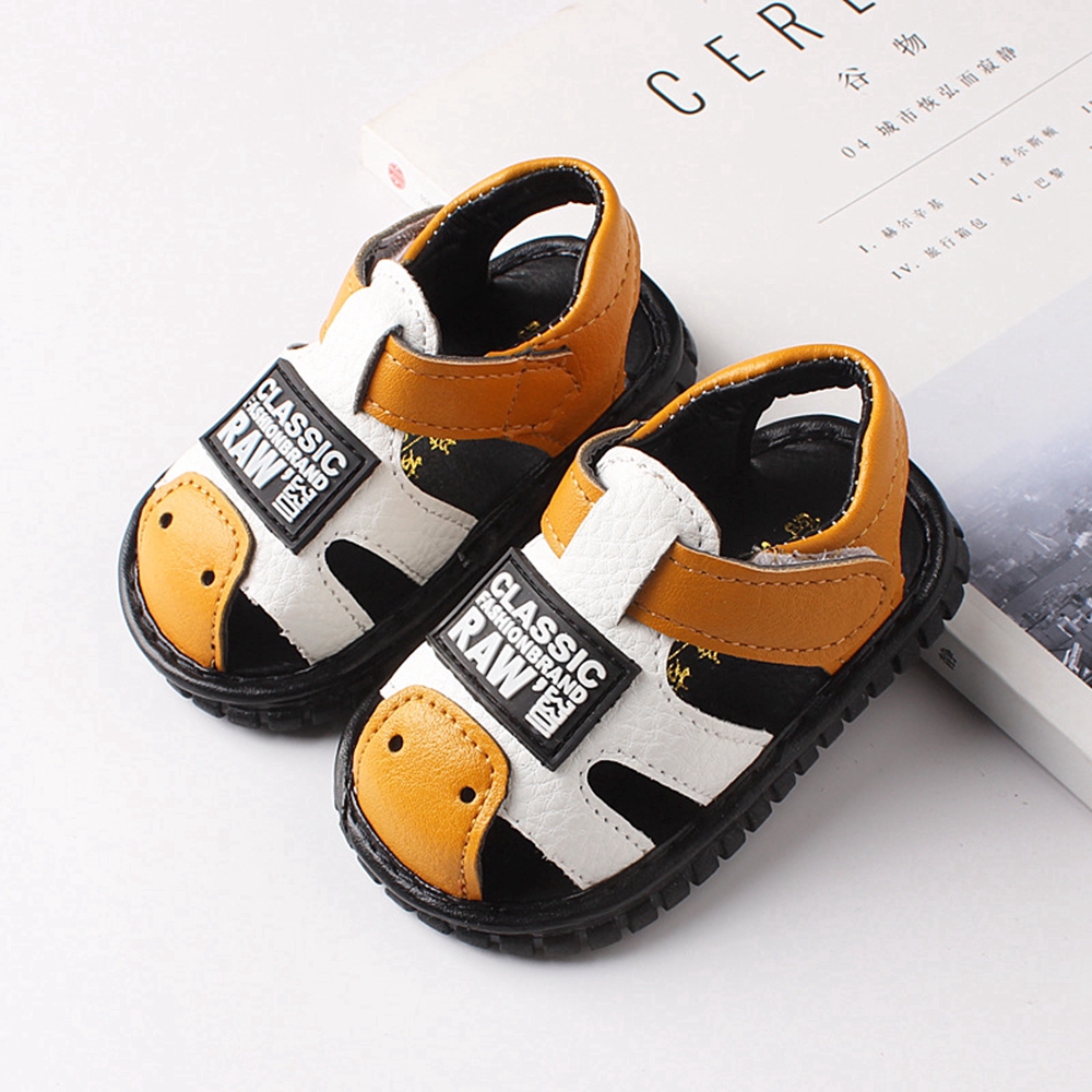 0-2 Years Korean Fashion Pre Walker Newborn Shoes for Baby Black Sandals Kids Boys Shoes Infant Toddler Sandals