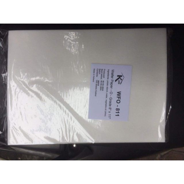 Xấp 10 tờ giấy gạo ăn được, dùng để in ảnh, làm hoa, lá (wafer paper)