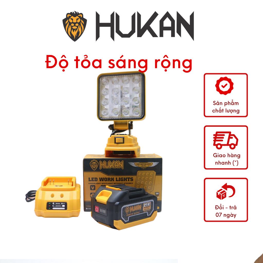 Thân bóng đèn pin LED LB4IN27  + Pin 10 cell HUKAN 3.0AH + Sạc Cốc HK - ADT21 siêu sáng sử dụng chân pin phổ thông