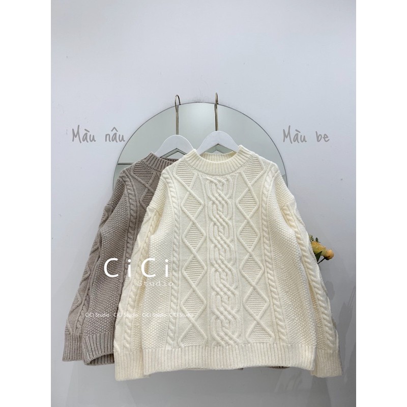 Áo len thừng zic zắc