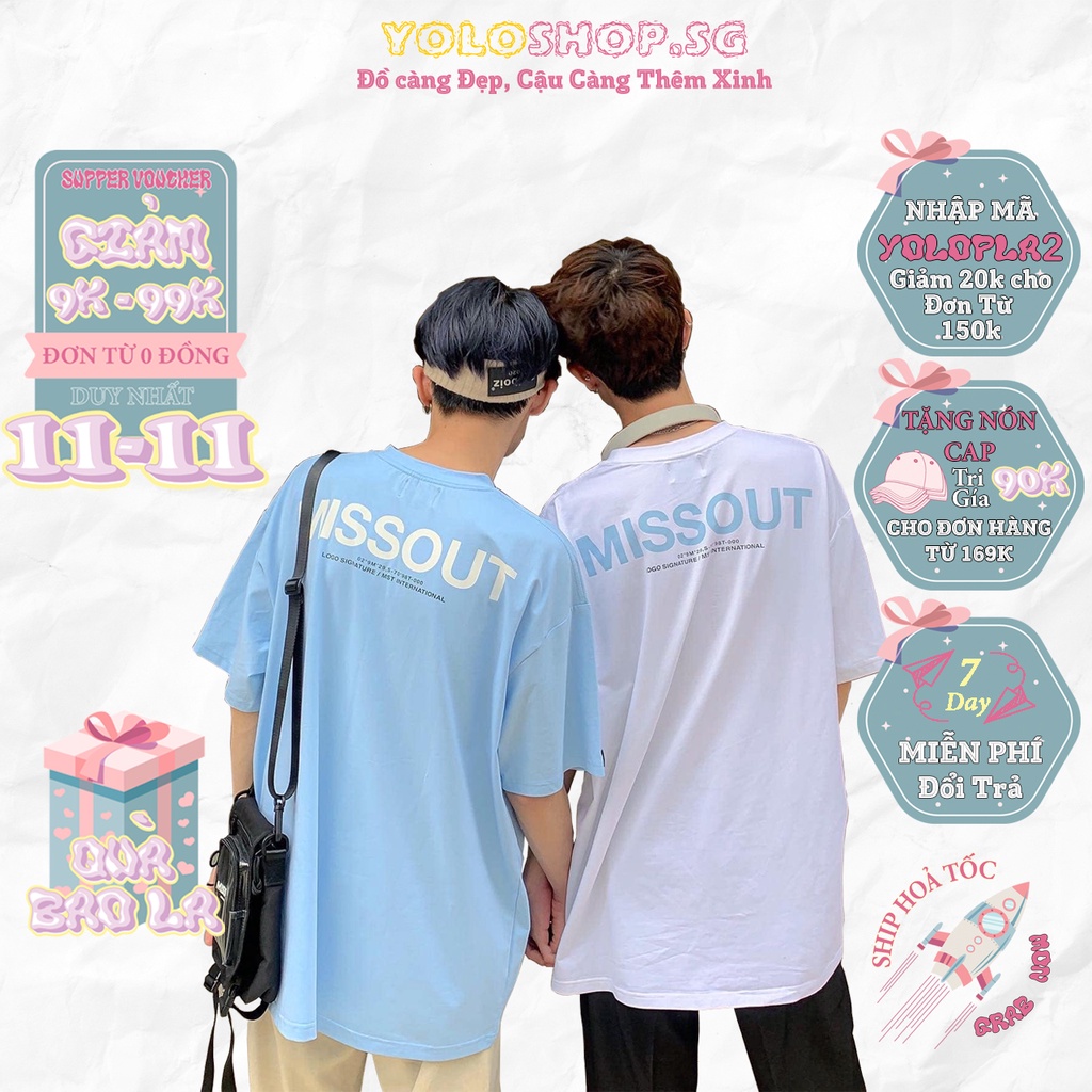 Áo thun tay lỡ 💸 MISSOUT 💸 phông Unisex nam nữ tee oversize form rộng pull Ulzzang Streetwear Hàn Quốc vải mềm