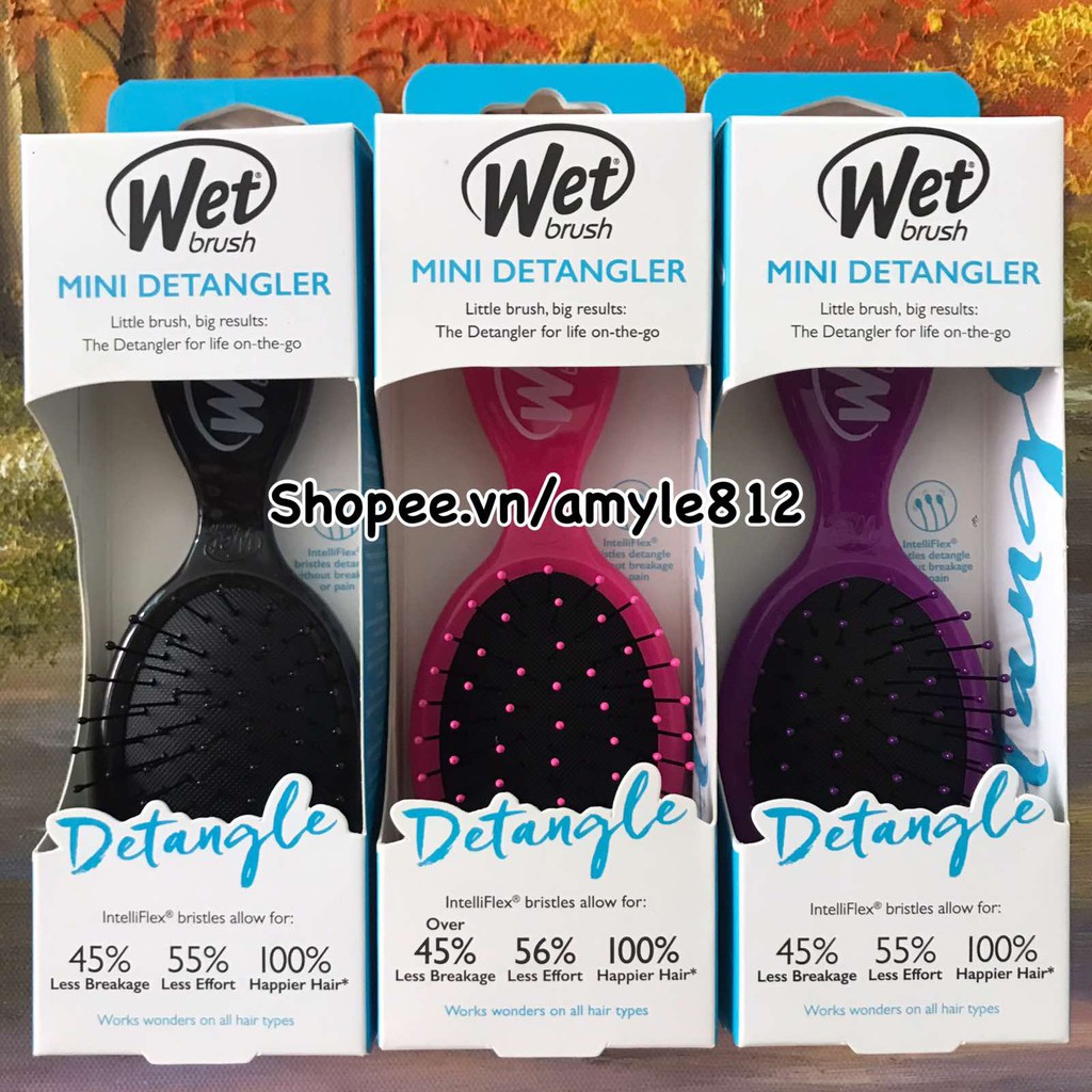 [CHÍNH HÃNG USA] LƯỢC GỠ RỐI TÓC WET BRUSH MINI DETANGLER