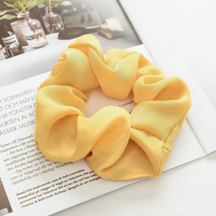 Cột tóc vải Scrunchie trơn - Mã SC001