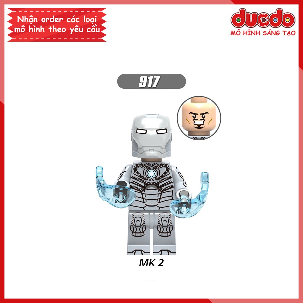 Minifigures MK2, MK3, Dance, MK5, MK4, MK22, MK8, Tony - Đồ chơi Lắp ghép Xếp hình Mini Iron Man Super Hero XINH 0199