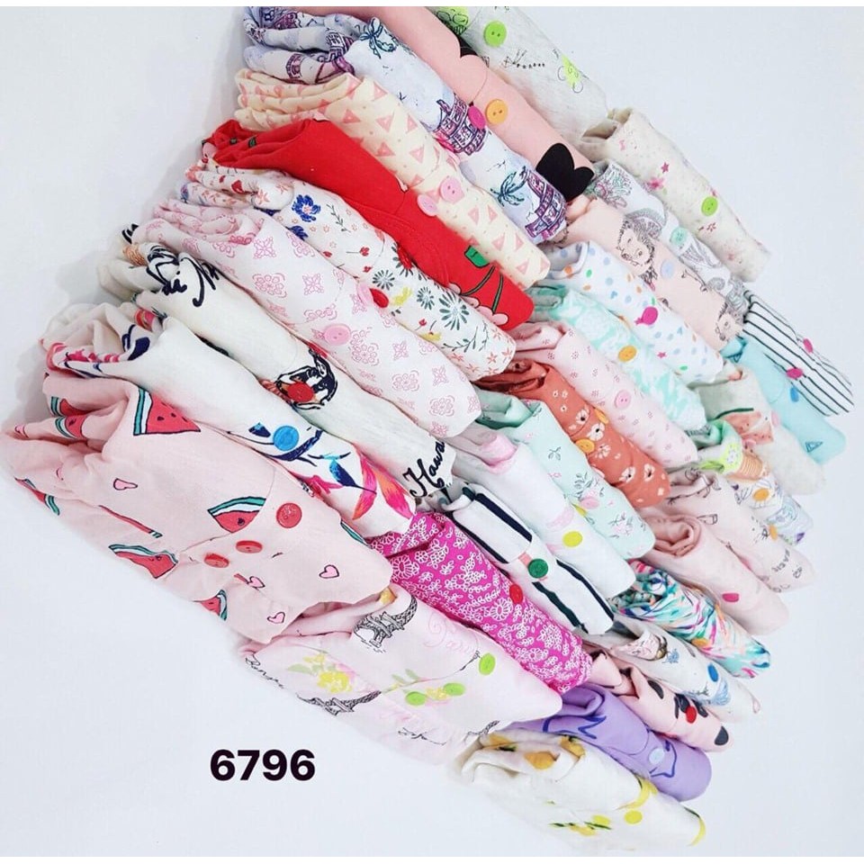 VÁY COTTON HM DÀI TAY SIZE 2/3-7/8 TUỔI