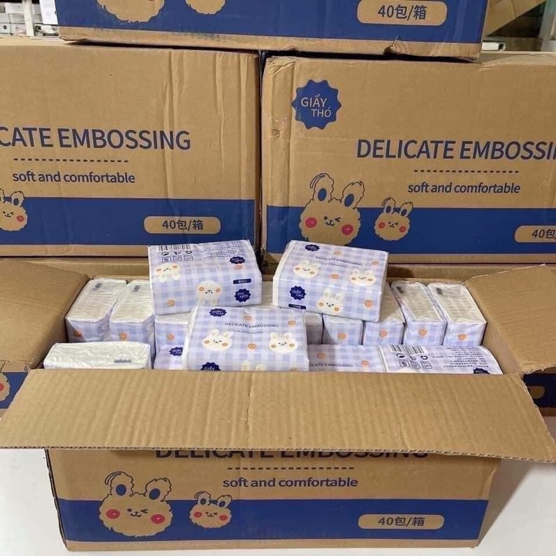 Thùng 40 gói giấy ăn không mùi