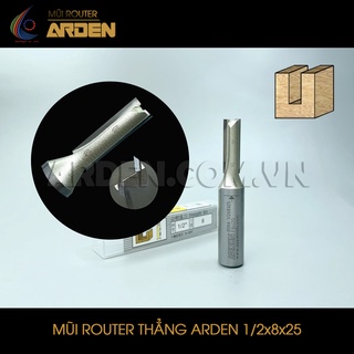 Mũi phay router cnc thẳng arden thép hợp kim cứng 12.7x8x25 mm