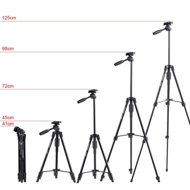 Chân Tripod Yunteng Vct 5208 Bằng Nhôm Kèm Kẹp Điều Khiển Bluetooth Cho Điện Thoại Thông Minh / Camera / Điện Thoại Jianpan111.My106965574