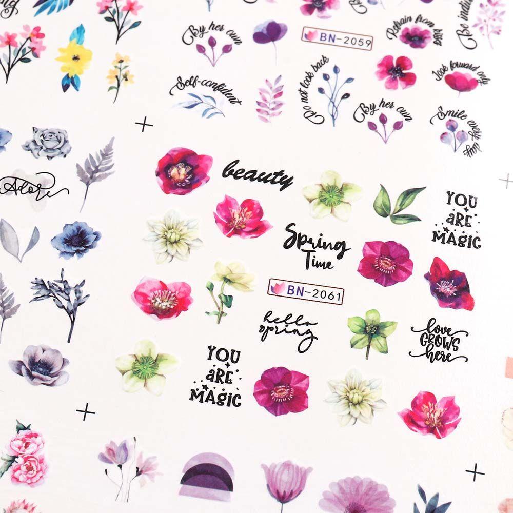 Nhãn Dán Trang Trí Móng Tay Hình Lá Bướm 3D Sáng Tạo