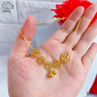 Lắc chân đồng xu may mắn thời trang thiết kế cao cấp Orin L20