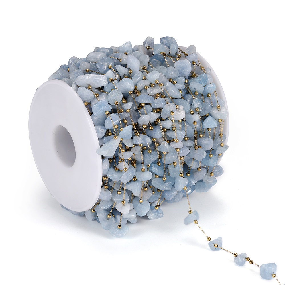 Chuỗi Hạt Đá Tự Nhiên 1m Bằng Thép Không Gỉ Nhiều Màu Sắc Dùng Làm Vòng Tay