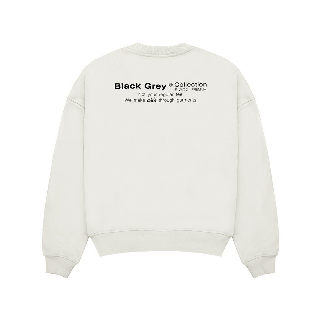 Áo Sweater Black Grey x Four Basic x Grey - Cream