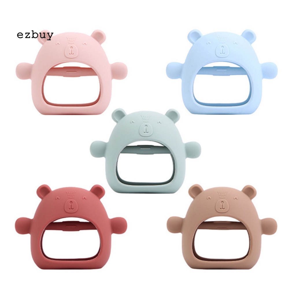 1 Bộ Găng Tay Silicone Hình Găng Tay Gấu Cho Bé Mọc Răng