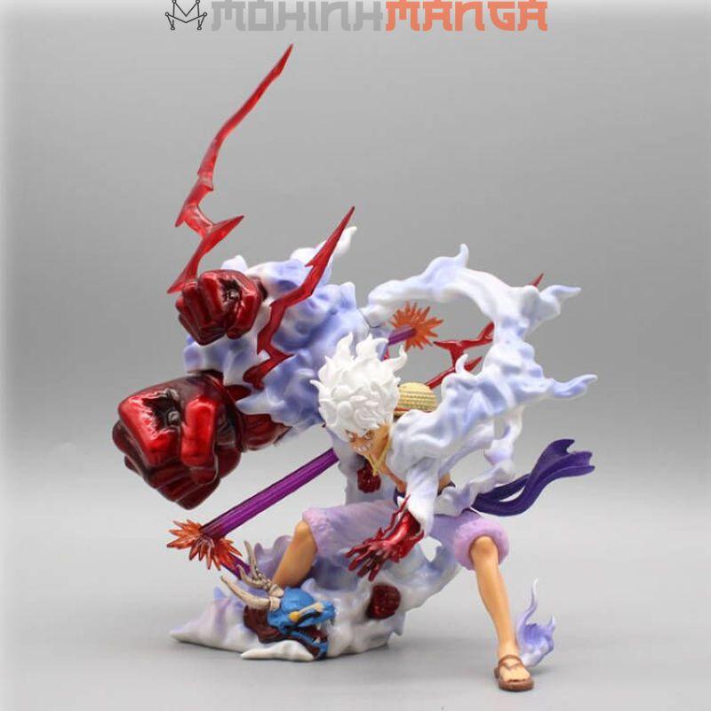 Mô hình nhân vật Monkey D Luffy Gear 5 Sun God Nika GK Anime One Piece 28CM Băng mũ rơm thần mặt trời sấm trái ác quỷ