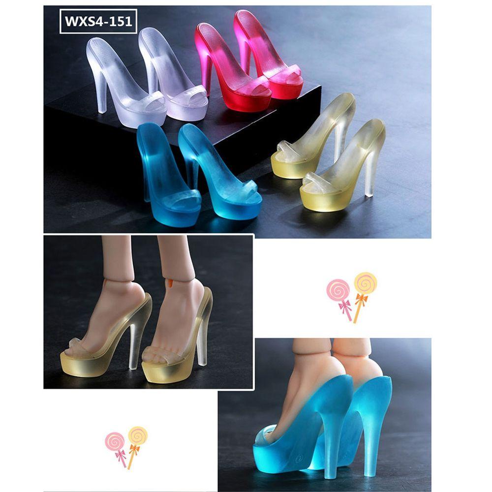 Giày Búp Bê Nhựa Màu Sắc Cầu Vồng Xinh Xắn