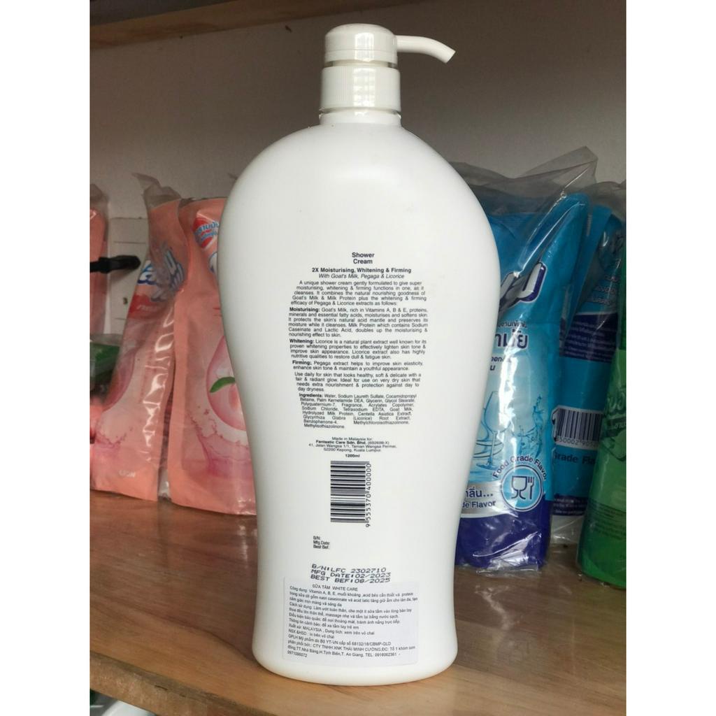 Sữa Tắm Dê White Care 2X 1200ml & Sữa tắm Spa 1100ml Malaysia