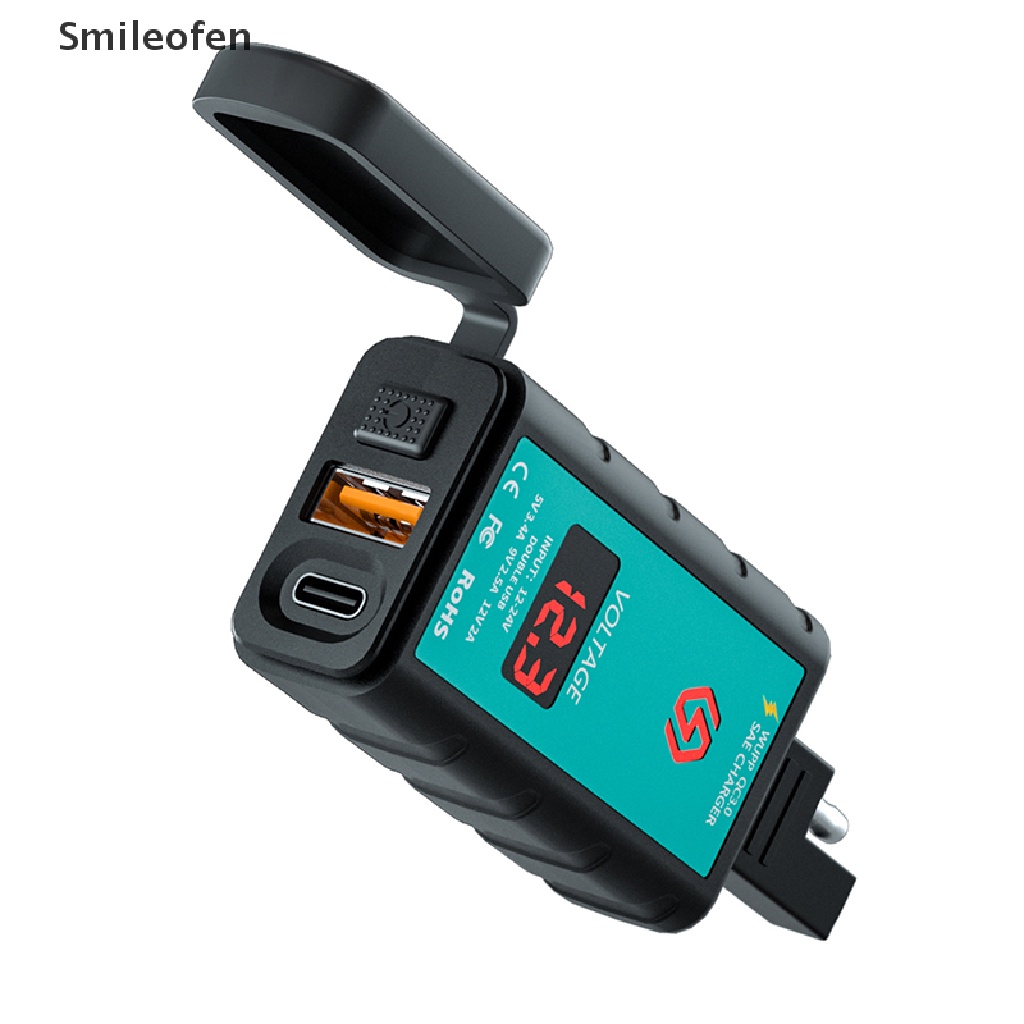 Ổ Cắm Sạc Nhanh USB Type-C 12V Cho Xe Máy