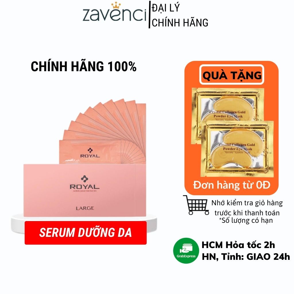 Serum dưỡng da ROYAL tinh chất serum dưỡng trắng da mặt hộp 90 gói - ZAVENCI Official