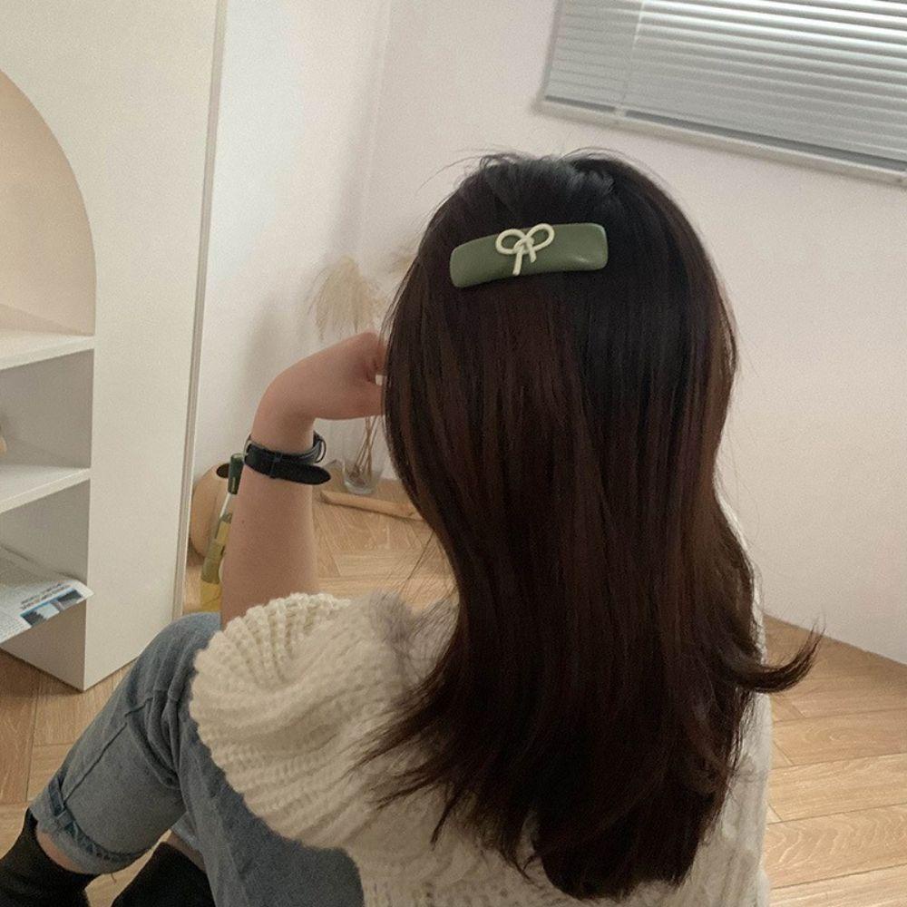 Kẹp Tóc Bằng PU Phong Cách Retro Thanh Lịch Dành Cho Nữ