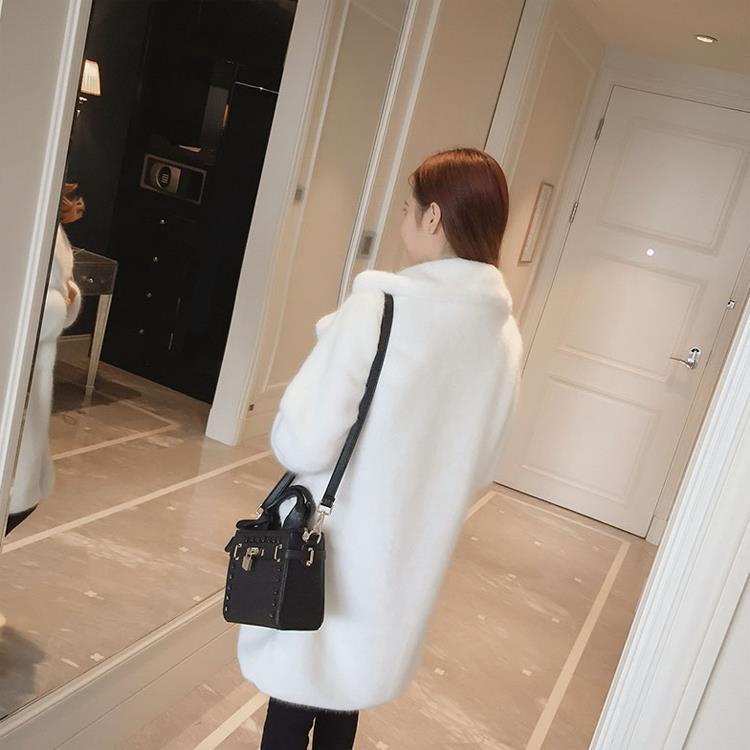 Áo Khoác Giả Lông Chồn Dáng Dài/Dài Ấm Áp Thời Trang Mùa Đông Mới