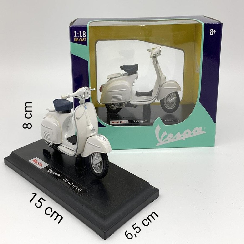 Xe Mô Hình Tĩnh Vespa 150 (1956) 1:18 Maisto Trắng