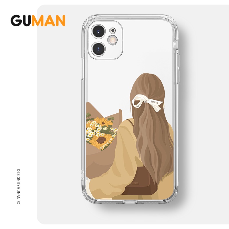 Ốp lưng GUMAN hình mềm nam nữ cặp đôi dễ thương đẹp cho iPhone 14 13 12 11 Pro Max SE 2020 X XR XS 8 7 Plus kute B381