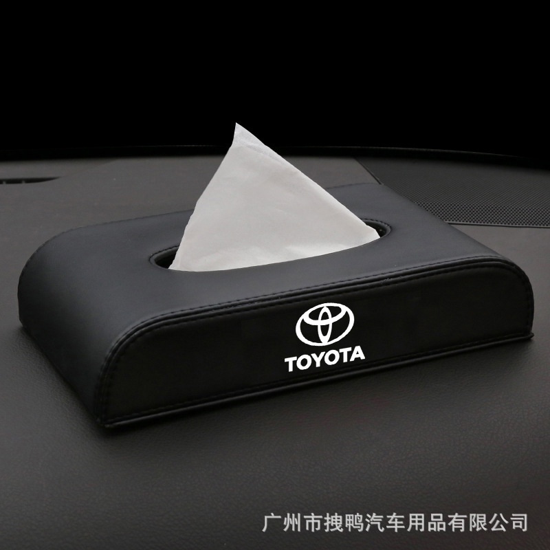 Hộp đựng giấy trên ô tô lô gô Hyundai KIA Mazda Toyota Honda Peugoet BMW Suzuki Lexus Mercedes MG, tặng kèm giấy