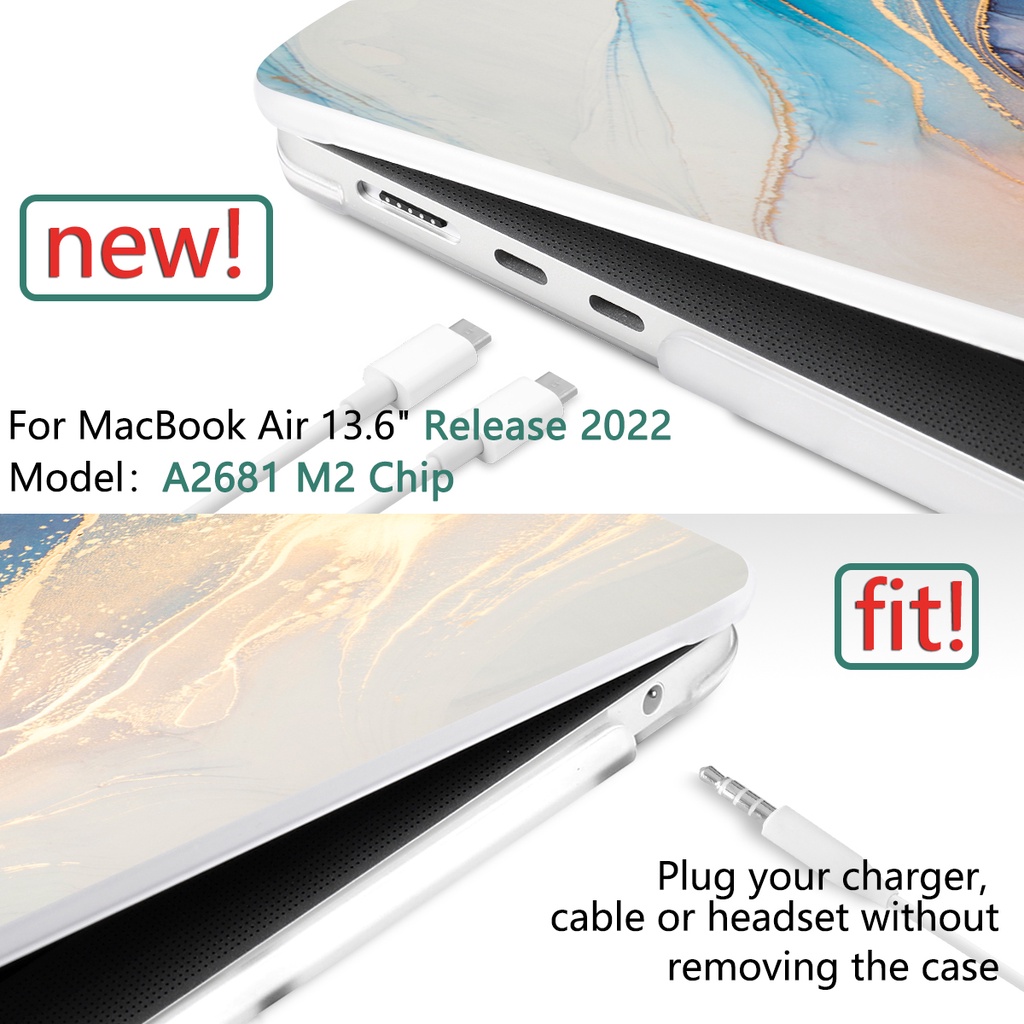 Ốp Điện Thoại 4 Trong 1 Cho MacBook Pro Air M2 M1 2020 A2681 A2338 A2337 A2179 Retina14 15 16 M1 2021 Retina A1502 A1706 A2251 A2159 A1466 A170