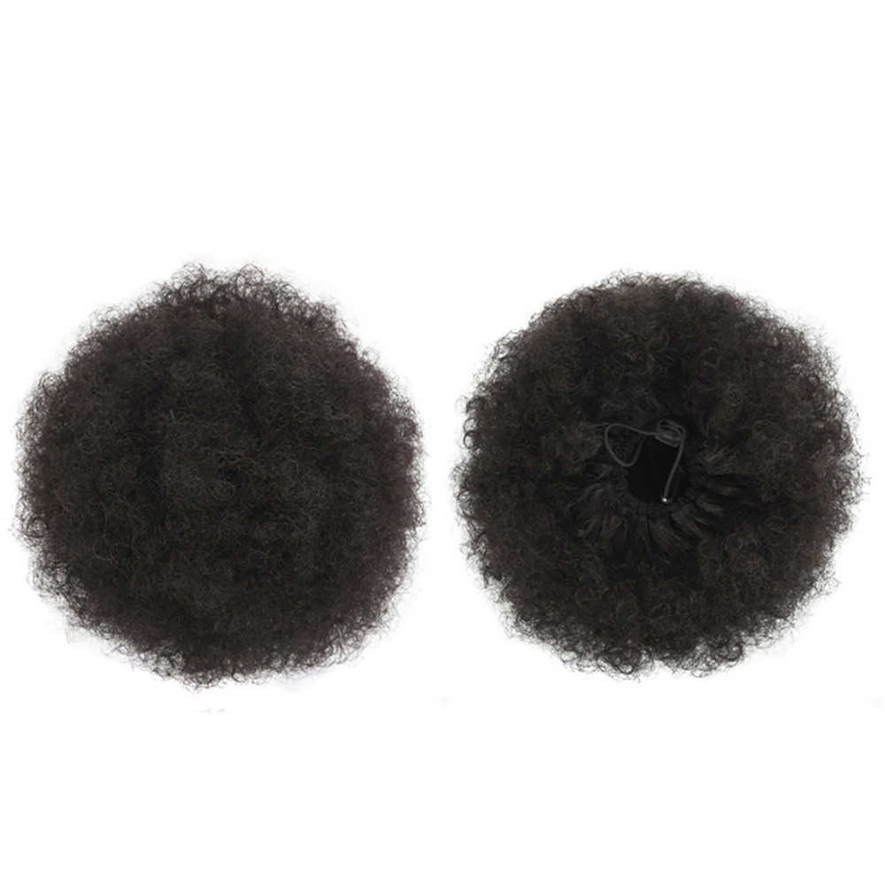 Lifedecor 1 x African Afro Bun Short Kinky Curly Wrap Drawstring Puff Ponytail Bun Hair