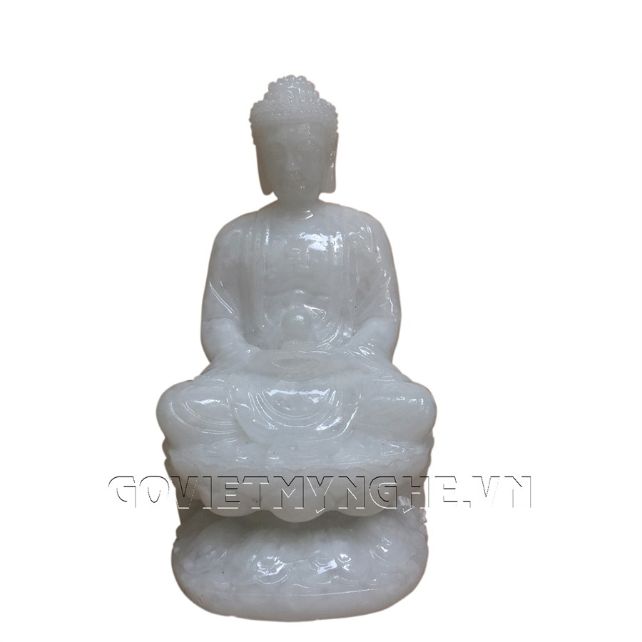 Tượng Đá Phật Thích Ca Ngồi Thiền - Đá Non Nước - Cao 11cm