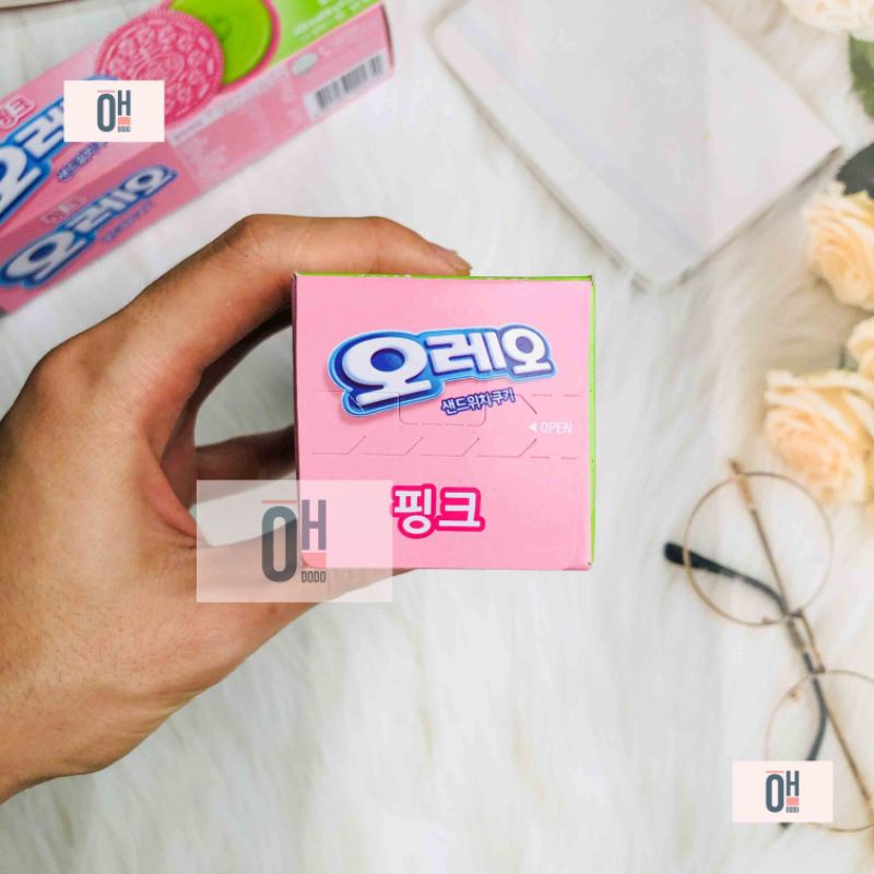 Oreo hồng anh đào nhân matcha Hàn Quốc 84g