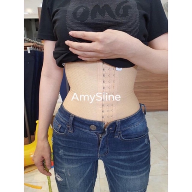 🌟 Đai siết eo nịt bụng AMY sline 24-25cm gồm 2 loại cứng ít giãn và mềm co giãn nhiều
