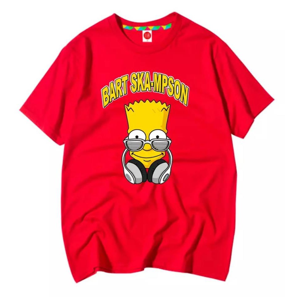 Áo Thun Cotton Nam Nữ Hình Simpson Unisex