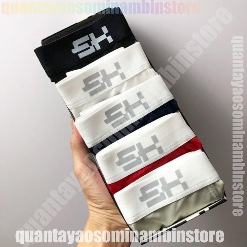Combo quần sịp đùi nam S.H chất vải thun lạnh,co giãn đàn hồi,thoáng mát,ko nhăn,ko xù,ko bay màu,thoải mái vận động