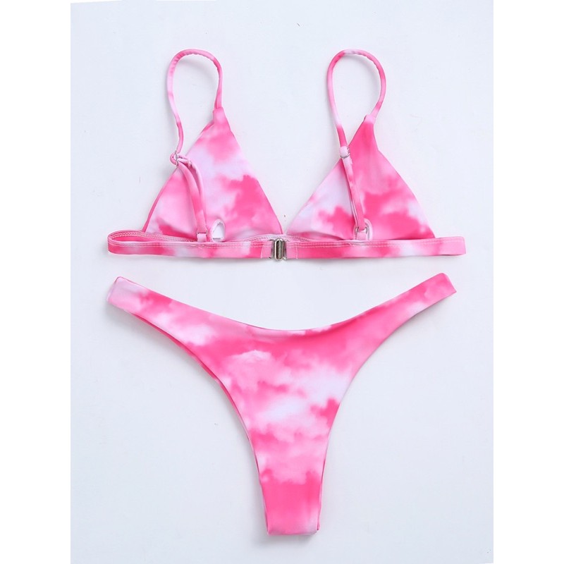 [BKN963] &lt;ÂU&gt; SET BIKINI TRIANGLE HỒNG LOANG