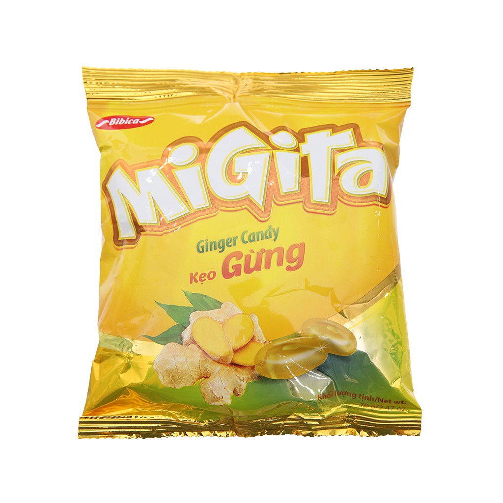 KẸO MIGITA BIBICA ĐỦ VỊ GÓI 70G date mới