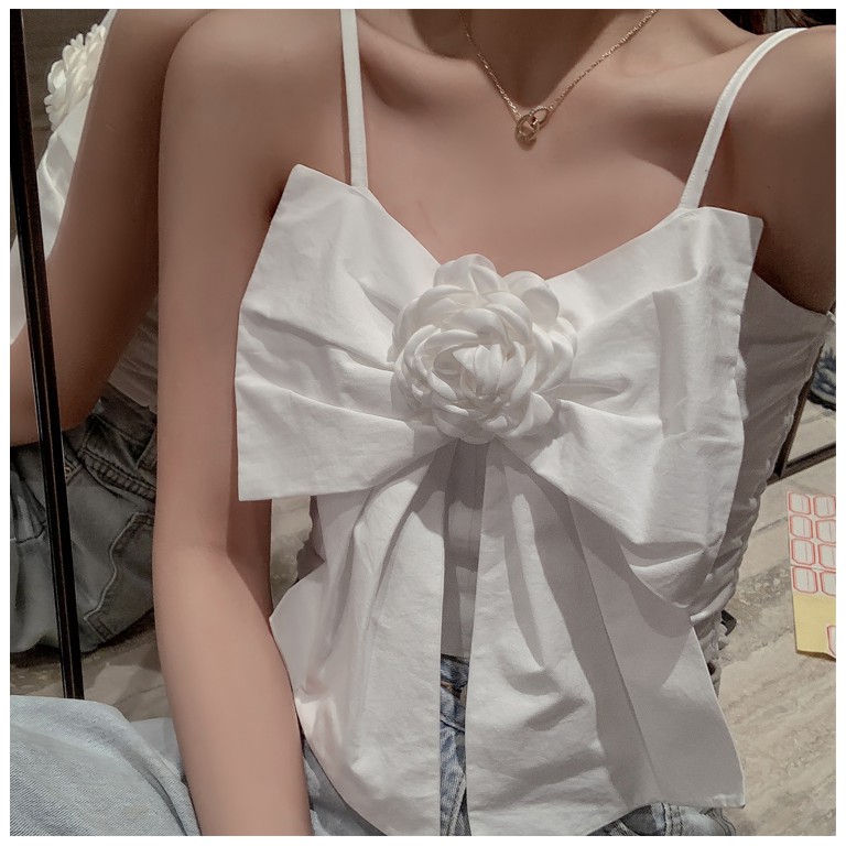 IELGY Áo hai dây màu trơn thời trang cho nữ