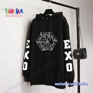 Aó hoodie EXO, áo nỉ mũ EXO in theo yêu cầu