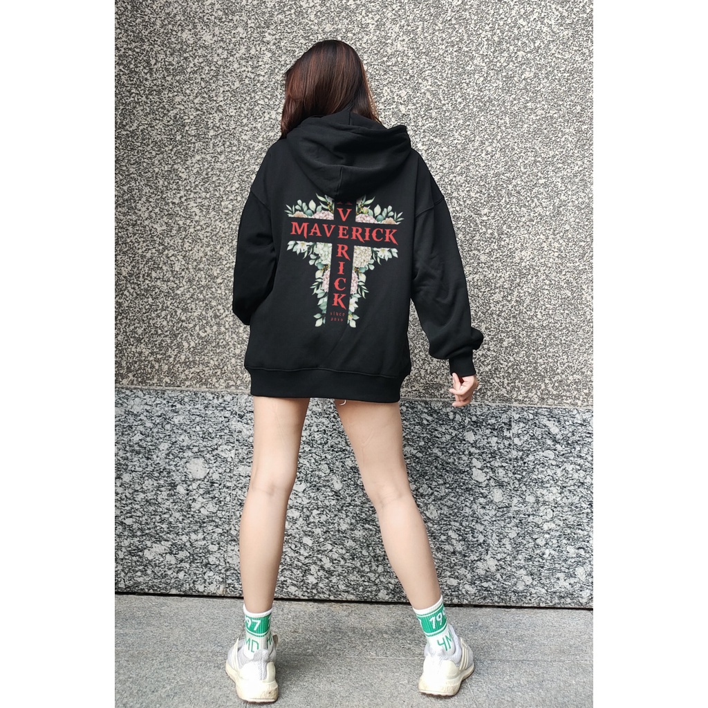 Áo Hoodie Zip thập thánh giá hoa Chống Nắng MVR Localbrand - Áo Khoác Nam Nữ Unisex Dây Kéo - MVR25022105 - LITH02102029