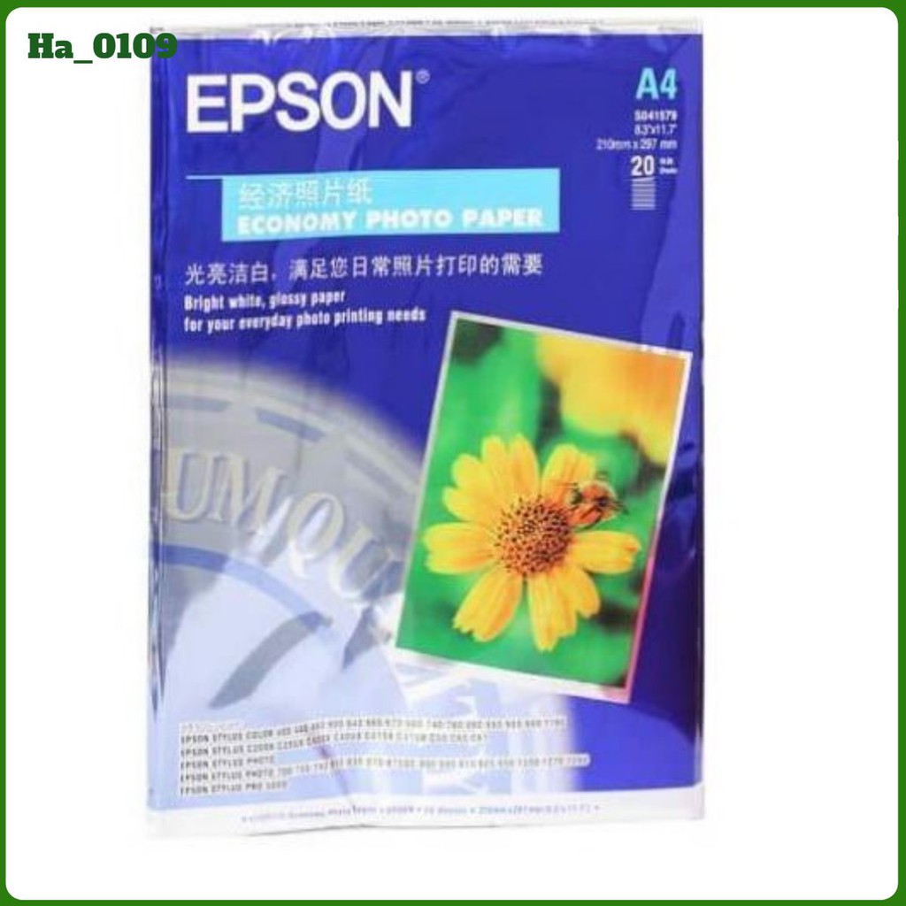 Giấy in ảnh Epson 2 mặt A4 hoa cúc