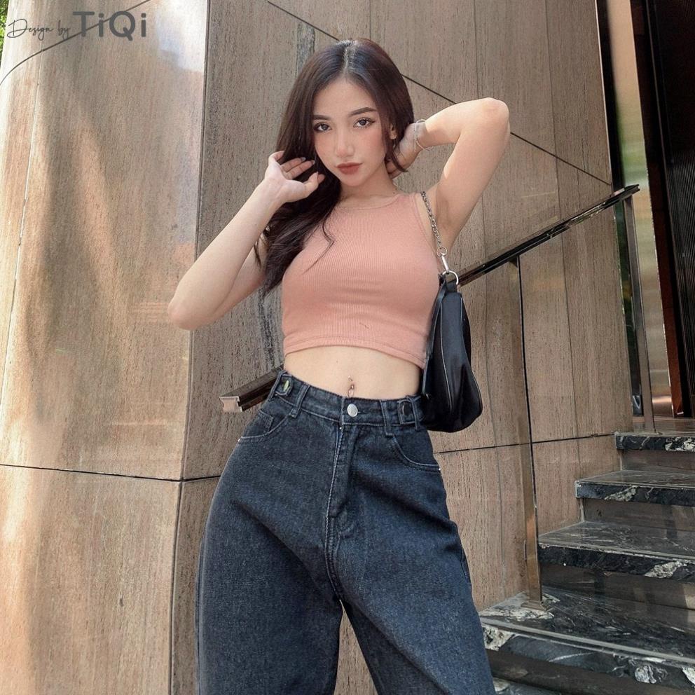 Quần jean ống suông nữ cao cấp TiQi Jeans B2-142 -KI)(1