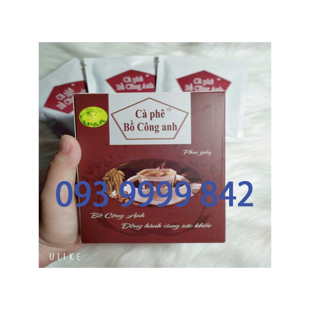 Cafe thảo dược Bồ Công Anh phin giấy tiện dụng - hộp 100g - phòng chống ung thư, cải thiện tiêu hóa và tuần hoàn máu