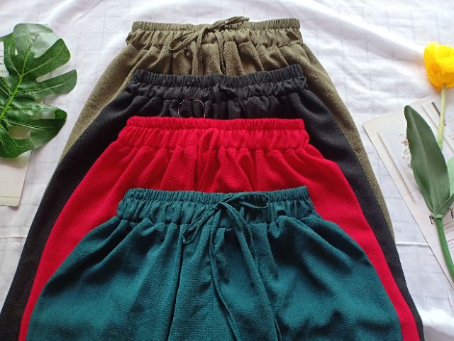 QUẦN CULOTTES XỐP THÁI ỐNG RỘNG