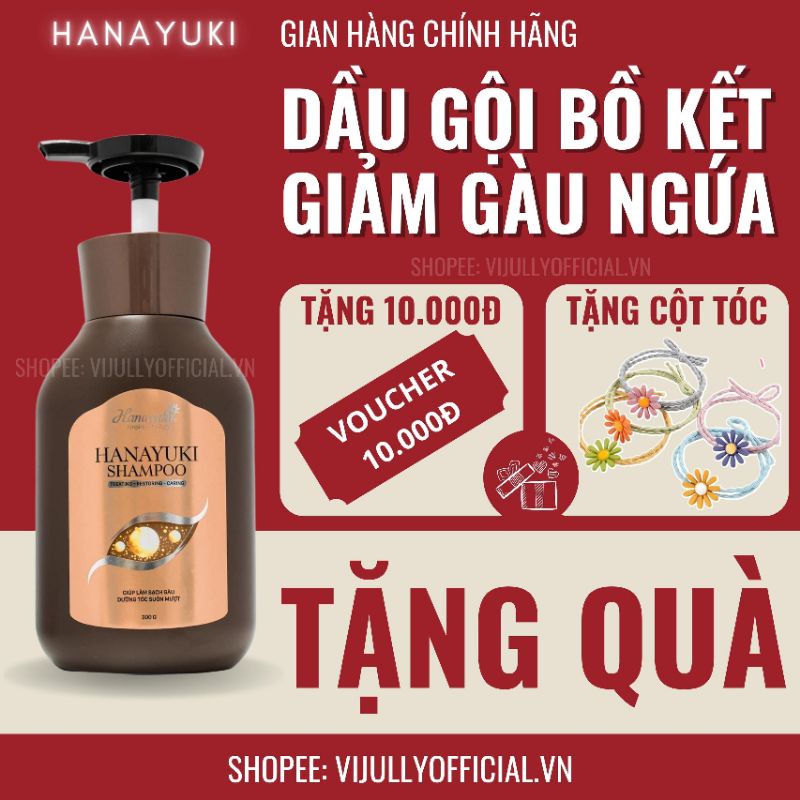 [HẾT GÀU 100%] DẦU GỘI BỒ KẾT THẢO DƯỢC HANAYUKI SHAMPOO DƯỠNG TÓC SẠCH GÀU - SUÔN MƯỢT - CHẮC KHOẺ TÓC, CHÍNH HÃNG 100%