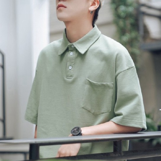 Áo Thun Polo Tay Ngắn Dáng Rộng Thời Trang Mùa Hè Có cổ Cá Tính Cho Nam Giới-cam kết đổi giả nếu hàng không tôt A1 | BigBuy360 - bigbuy360.vn