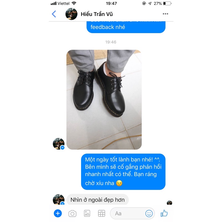 DR1461 VNXK, da bò đế cao su đúc, giày da nam phối quần jean âu kaki