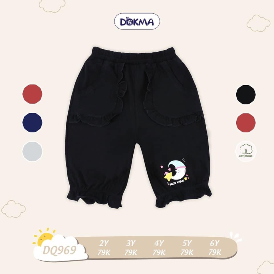 DQ969 Quần ngố dúm gấu bé gái Dokma (2-6T)