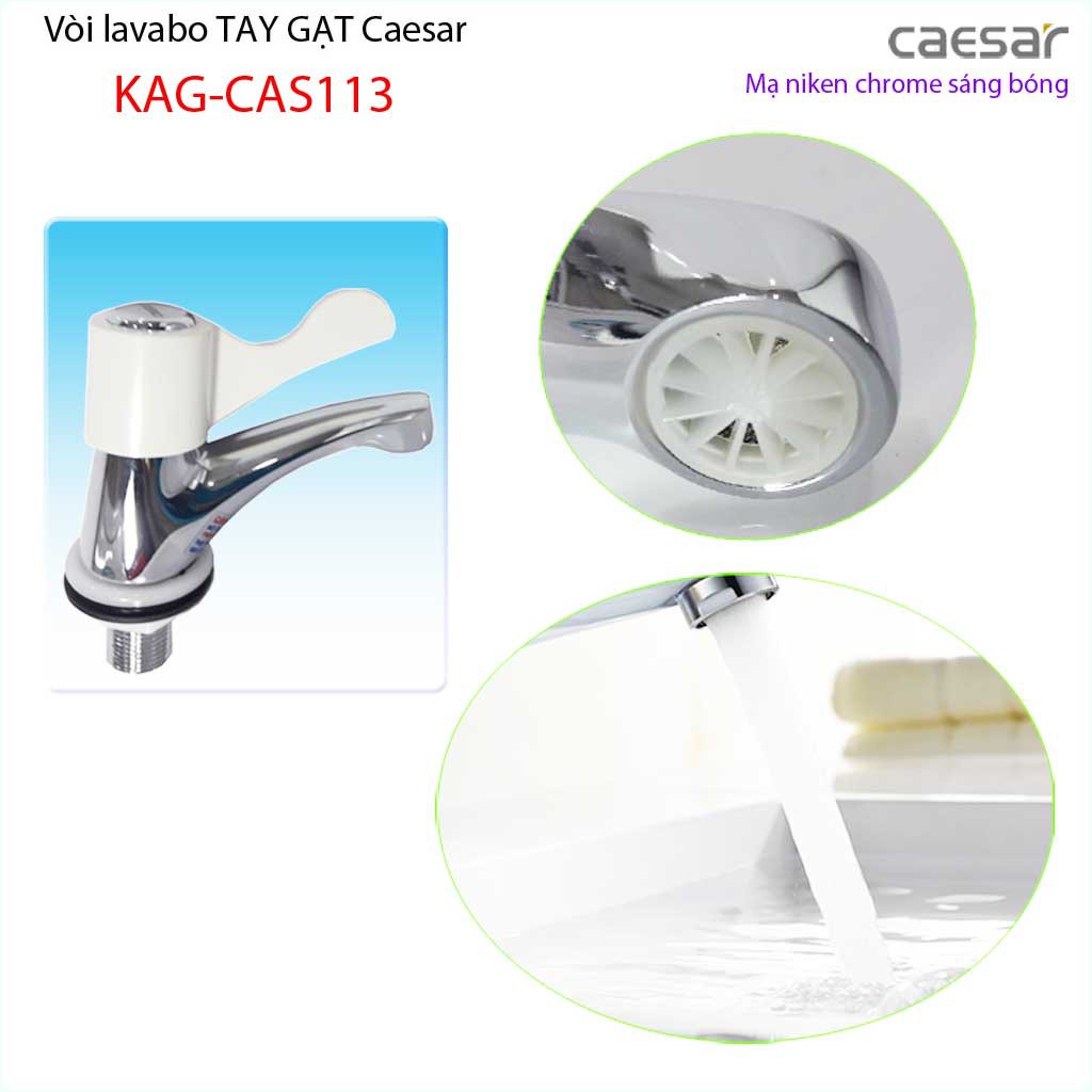 Vòi lạnh lavabo Caesar KAG-CAS113, vòi lavabo lạnh rửa mặt cao cấp nước mạnh sử dụng tốt